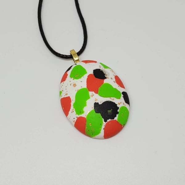 Polymer clay necklace and earrings gift set - handmade costume jewellery