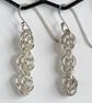 Sweet Pea Sterling Silver Chainmaille Earrings - Image 10