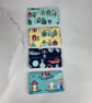 Beach huts card case, Seaside travel pass holder, 4 options, Handmade - Image 9