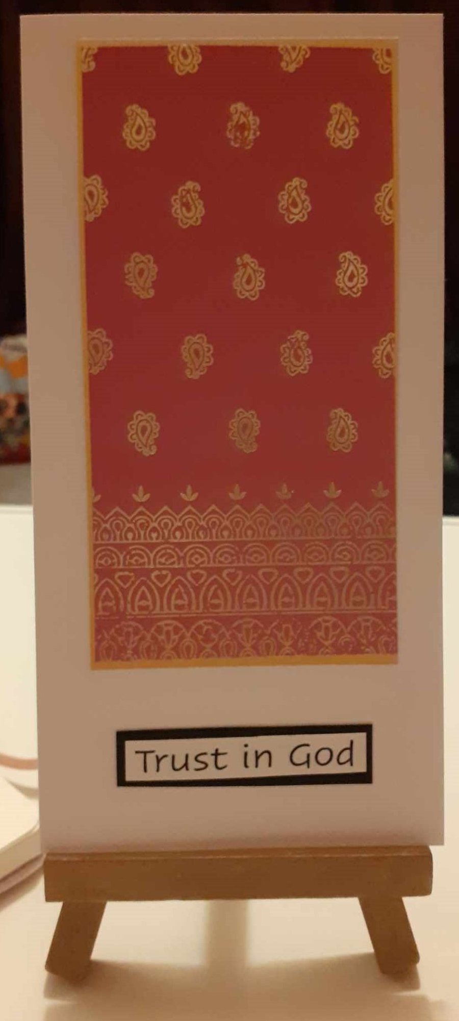 Black, Pink and Gold Christian Card