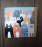 Cat huddle greeting card - Image 2