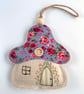 Fairy House Hanging Decoration - Fabric Mushroom - Image 5