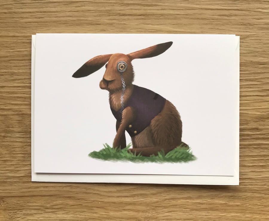 March Hare Blank Greeting Card