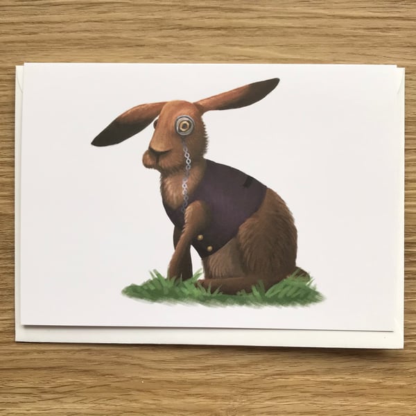 March Hare Blank Greeting Card