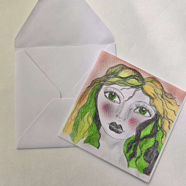 ARTKRAZIE Original Fairy Greeting Card