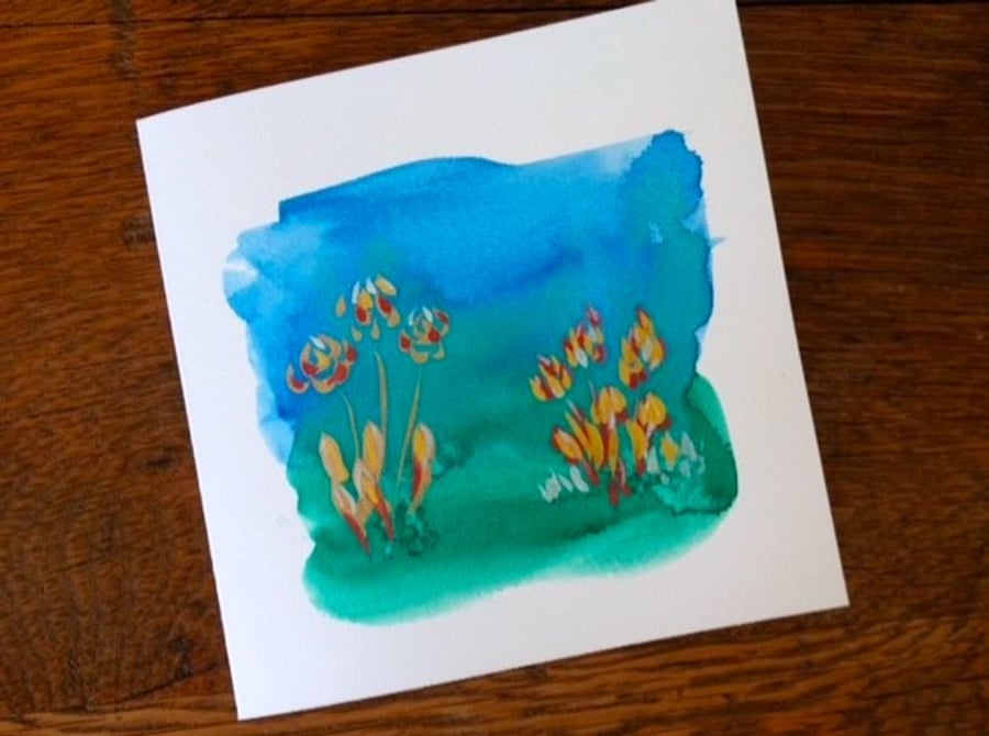 Greeting Card with Original Watercolour Painting