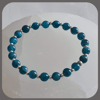 Apatite and Sterling Silver Stacker Bracelet