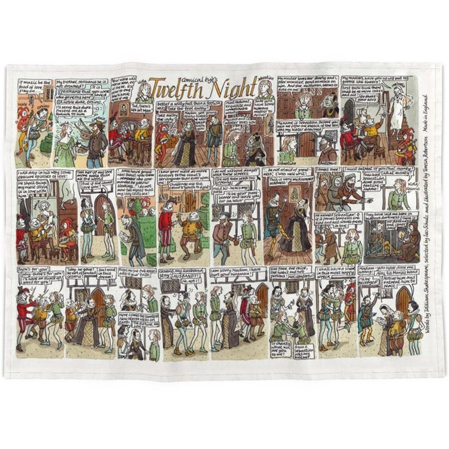 Twelfth Night tea towel