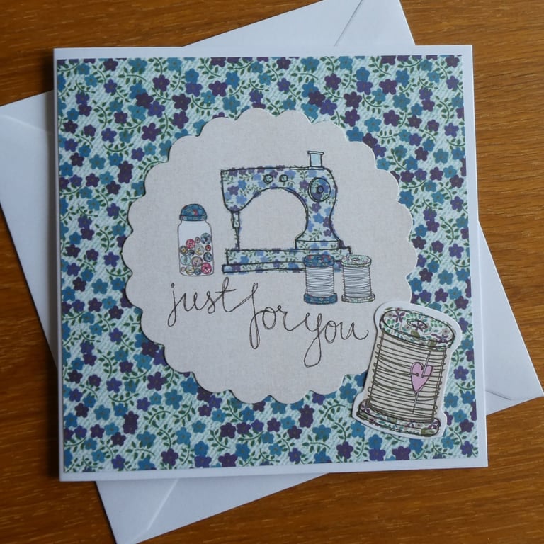 Sewing Card - Just For You 