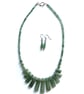 Green Aventurine Necklace & Earrings Gift Set Gemstone Tapered Statement - Image 6