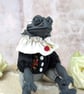 'Rospo', a black porcelain and textile frog imp. - Image 6