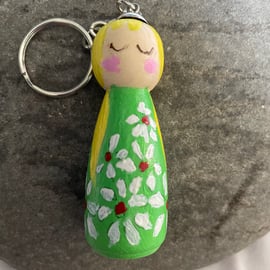 Peg Doll Keyring Large