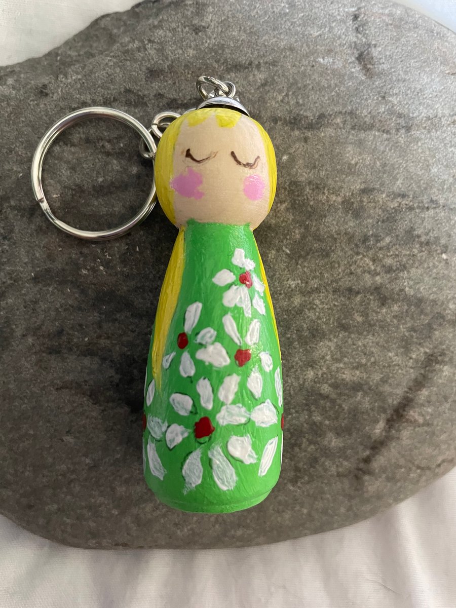 Peg Doll Keyring Large