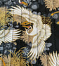 Japanese Cranes and Chrysanthemums Design Quilted Fabric I-Pad Sleeve  - Image 4