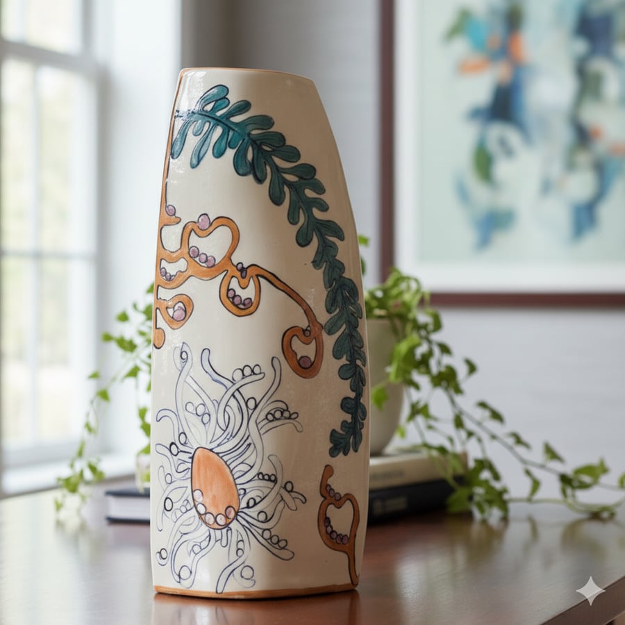 'seeds of happiness' vase - handmade ceramic