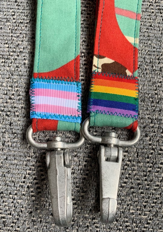 Red green large spot 100% Cotton Lanyard