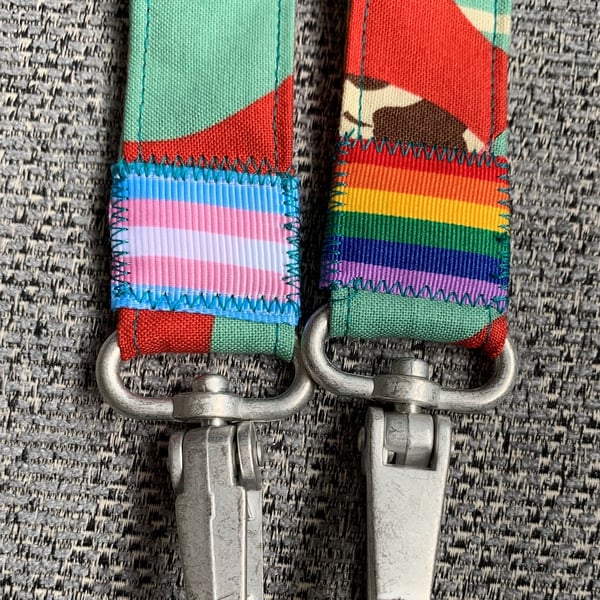 Red green large spot 100% Cotton Lanyard