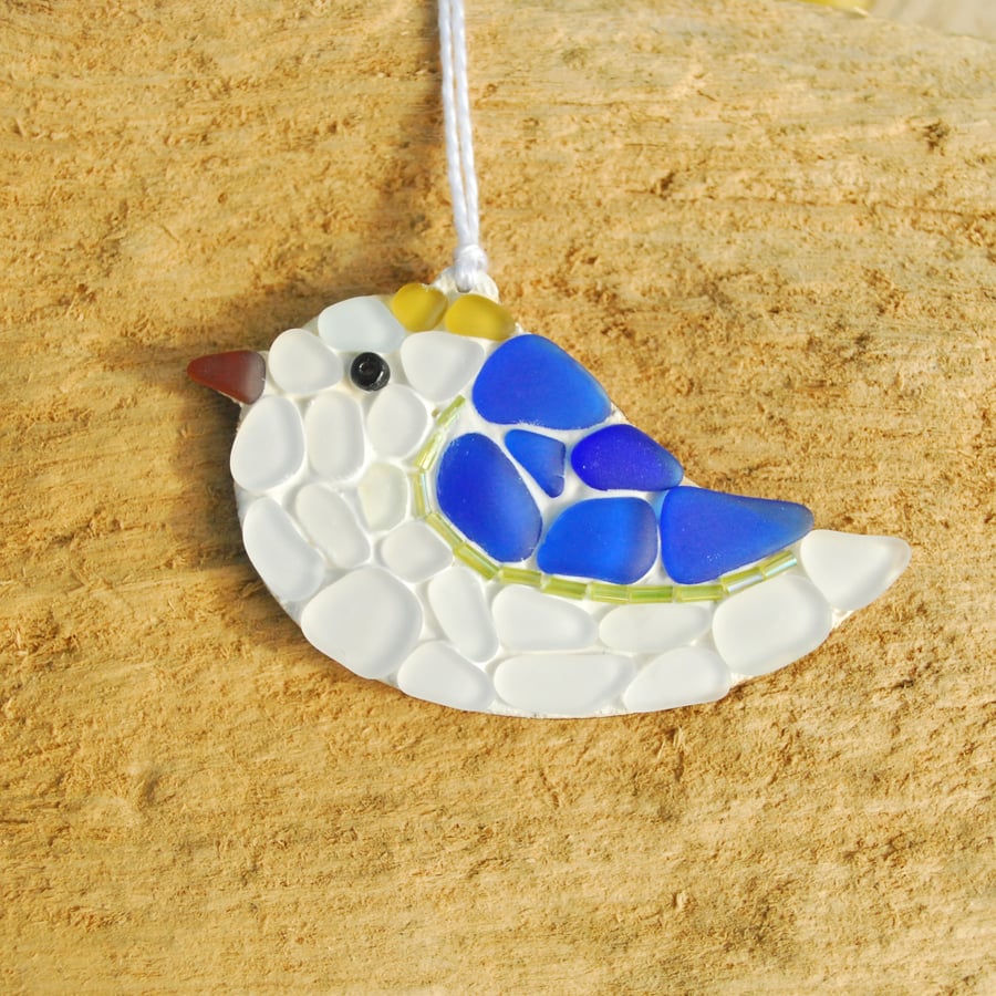 Pretty bird mosaic hanger 