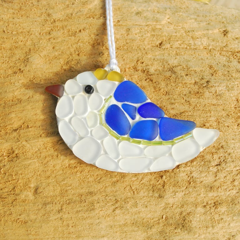 Pretty bird mosaic hanger 