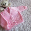 16" Baby V Neck Hearts Cardigan