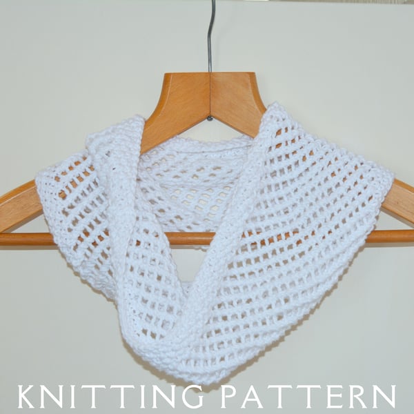 The Summer Breeze Cowl Knitting Pattern PDF Version By Email