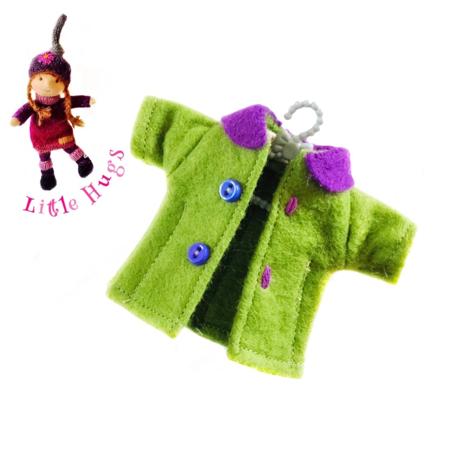 Green and Purple Coat to fit the Little Hug Dolls