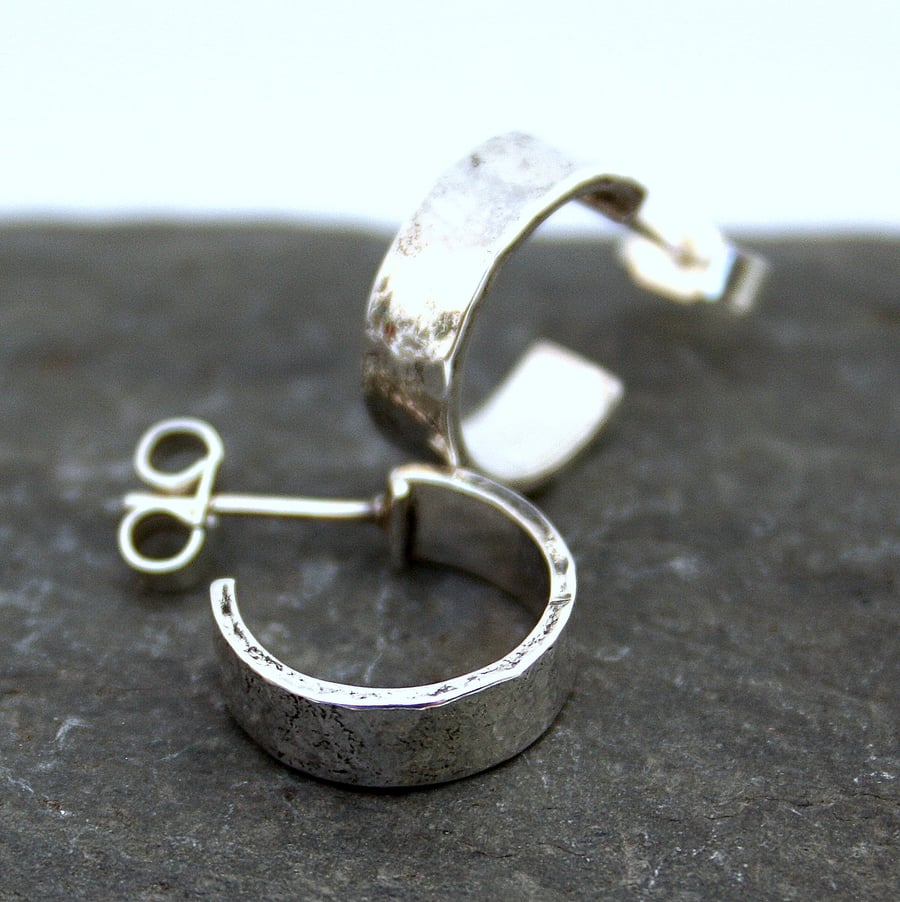 Small hoop earrings,  men or women