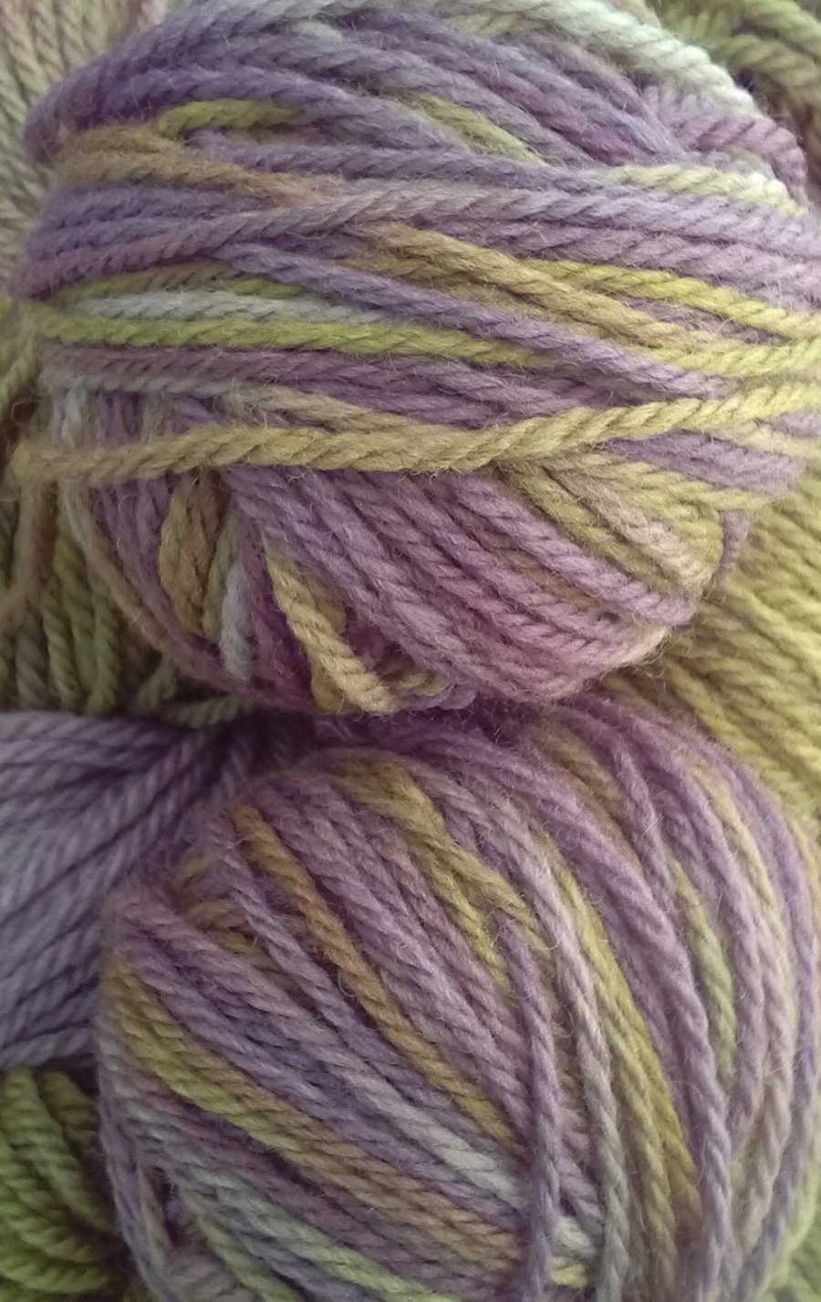 100g Hand-dyed 100% WOOL ARAN Lavender Fields