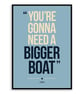 Jaws Quote Poster Print - Retro Typography Wall Art