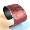 Seconds Sunday Flock of birds cuff - orangey red