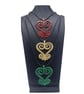 Sankofa Heart pendant, ghanaian adinkra symbol necklace, african jewellery, spir