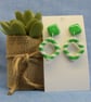 Stripe Diamond Shaped Earrings