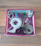 Desk tray for small items - pastel colours with magenta edging - Image 4