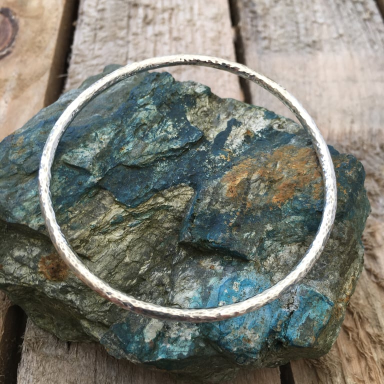 Sea sparkle bangle - 100% recycled Sterling Silver