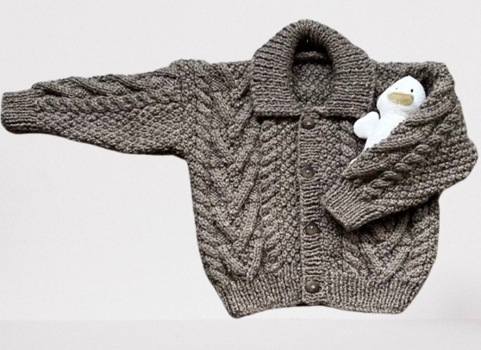 Wool Blend Cardigan - Fits Age 1 - 2 years - Chest 51cms (20")