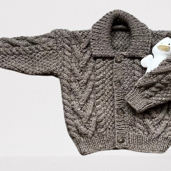 Wool Blend Cardigan - Fits Age 1 - 2 years - Chest 51cms (20")
