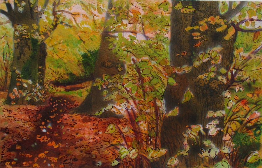 Lime Avenue, Calke Abbey - Original Mixed Media Art