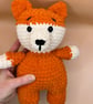 Handmade Crocheted Orange & White Fox,Amigurumi Soft Toy, Hand craft