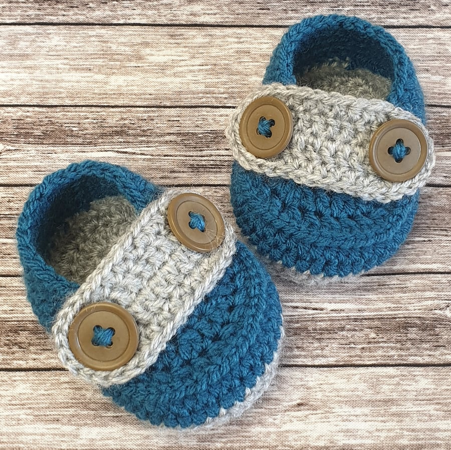 Crochet baby booties Newborn baby booties handmade booty gift for baby boy