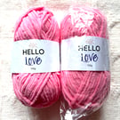 2 balls x 100g Hello Love Chenille Yarn Super Bulky Polyester - Soft Pink