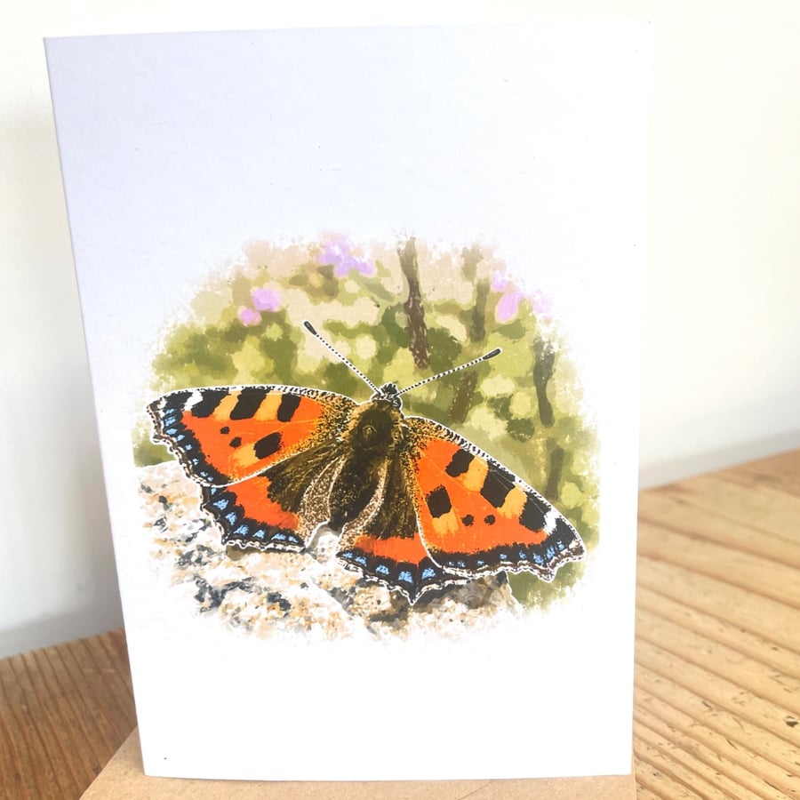 Blank Card A6 Portrait - Small Tortoiseshell