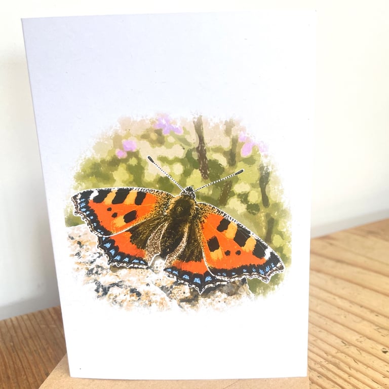 Blank Card A6 Portrait - Small Tortoiseshell