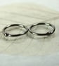 Silver Sleeper Hoops 10 mm Earrings Sterling Sleepers in Pairs  - Image 7