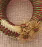 Christmas Wreath, Hoop In Festive Fabric - Image 2