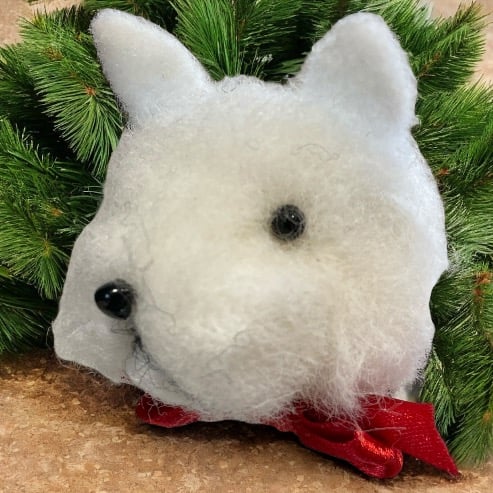 Needle felted dog bauble - westie