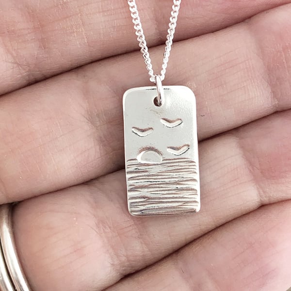 Sunset Necklace Sterling Silver