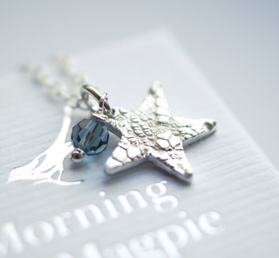 Lace Star Necklace - birthday - anniversary gift