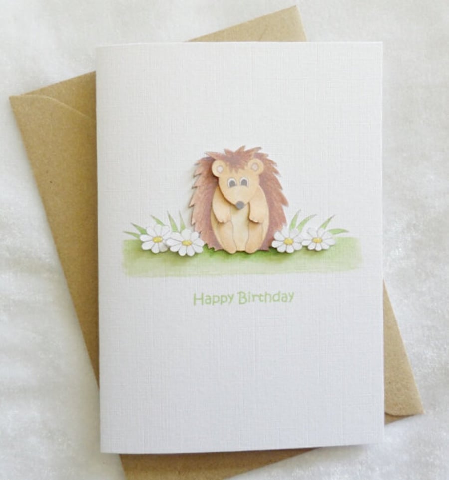 Happy Birthday Card - Little Hedgehog