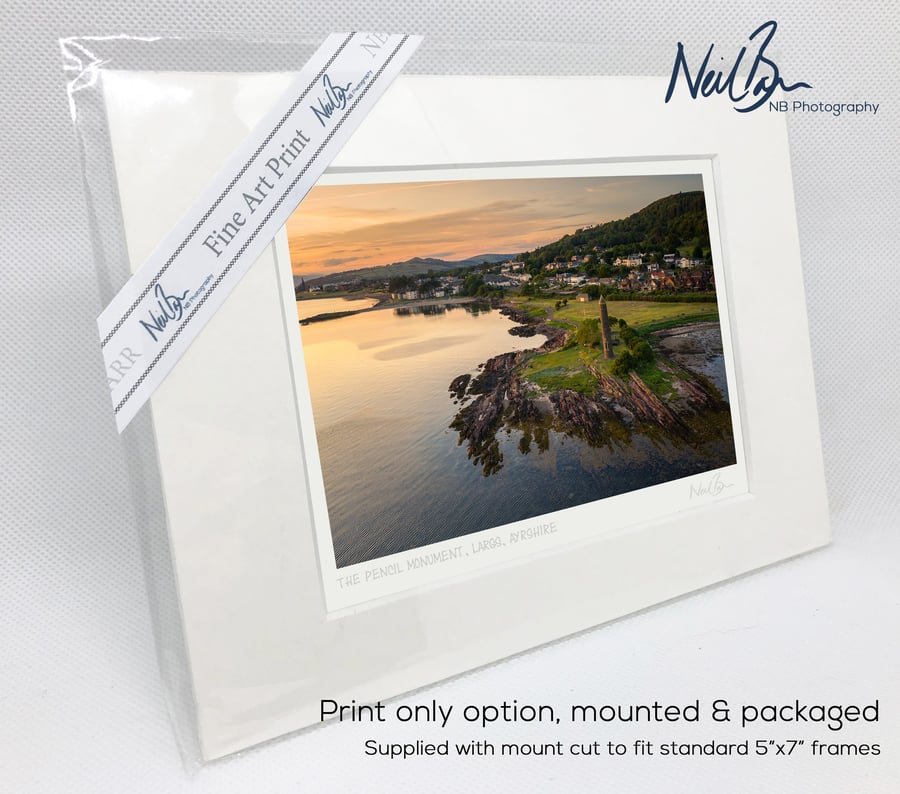 The Pencil Monument, Largs, North Ayrshire - A6 (7" x 5") Unframed Print