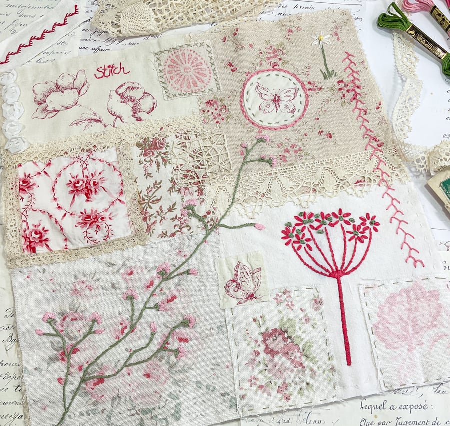 Vintage Slow Stitch Kit with Pattern 